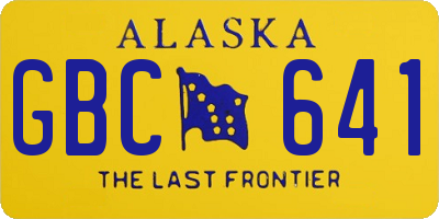 AK license plate GBC641