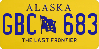 AK license plate GBC683
