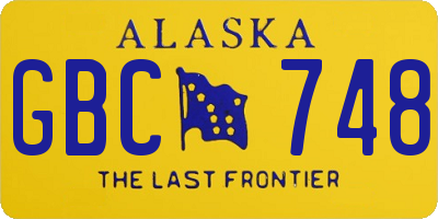 AK license plate GBC748