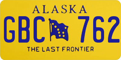 AK license plate GBC762