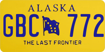 AK license plate GBC772