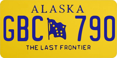 AK license plate GBC790