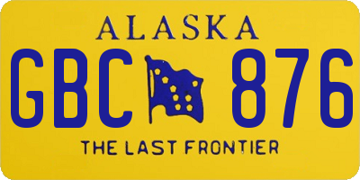 AK license plate GBC876