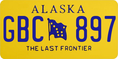 AK license plate GBC897