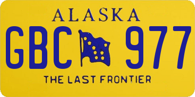 AK license plate GBC977