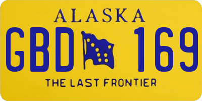AK license plate GBD169