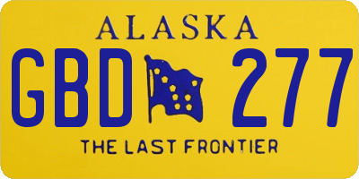 AK license plate GBD277