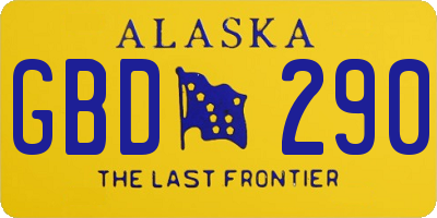 AK license plate GBD290