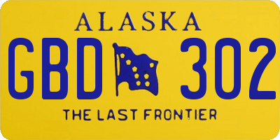 AK license plate GBD302