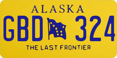 AK license plate GBD324