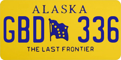 AK license plate GBD336