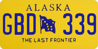 AK license plate GBD339