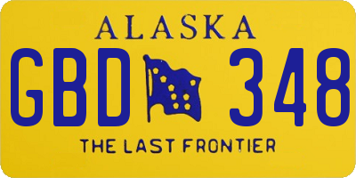 AK license plate GBD348