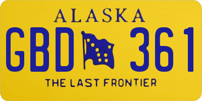 AK license plate GBD361