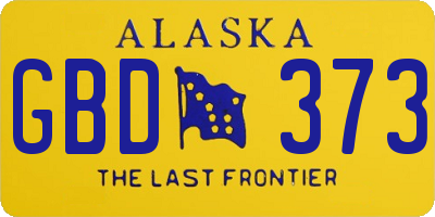 AK license plate GBD373