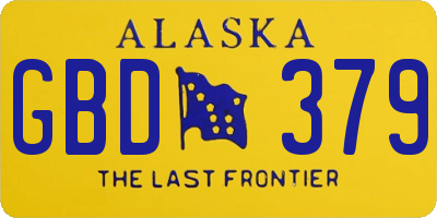 AK license plate GBD379