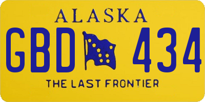 AK license plate GBD434