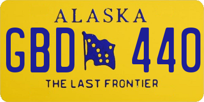 AK license plate GBD440