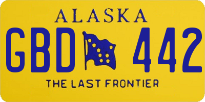 AK license plate GBD442