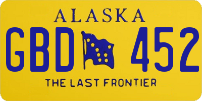 AK license plate GBD452