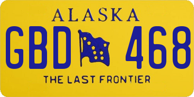 AK license plate GBD468