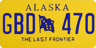 AK license plate GBD470