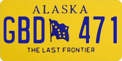 AK license plate GBD471