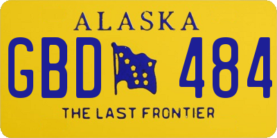 AK license plate GBD484
