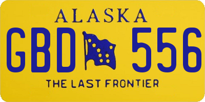 AK license plate GBD556