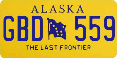 AK license plate GBD559