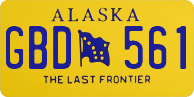 AK license plate GBD561