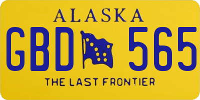 AK license plate GBD565