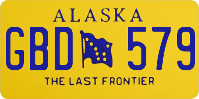 AK license plate GBD579