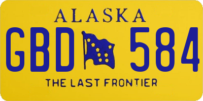 AK license plate GBD584