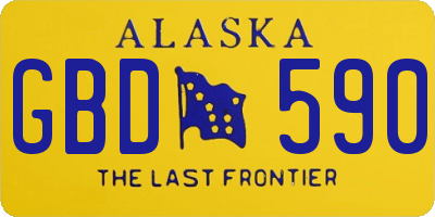 AK license plate GBD590