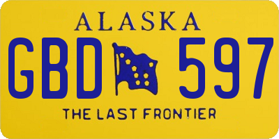 AK license plate GBD597