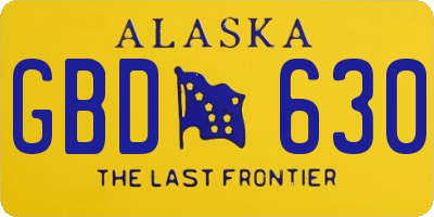 AK license plate GBD630