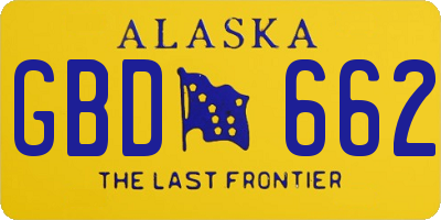 AK license plate GBD662