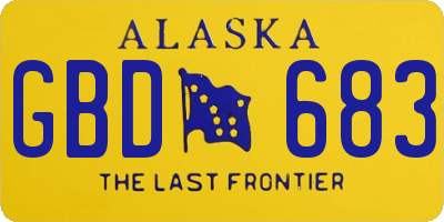 AK license plate GBD683