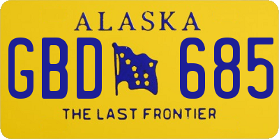AK license plate GBD685