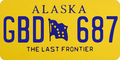 AK license plate GBD687