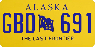 AK license plate GBD691