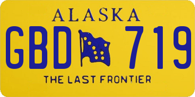 AK license plate GBD719