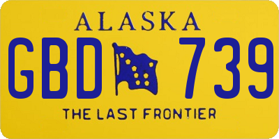 AK license plate GBD739