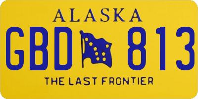 AK license plate GBD813