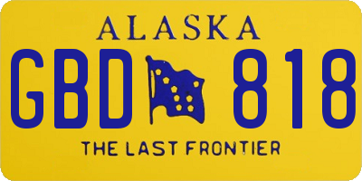 AK license plate GBD818