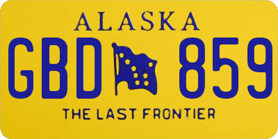 AK license plate GBD859