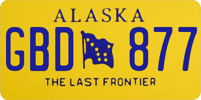 AK license plate GBD877