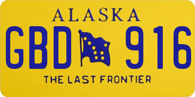 AK license plate GBD916