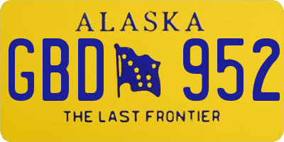 AK license plate GBD952
